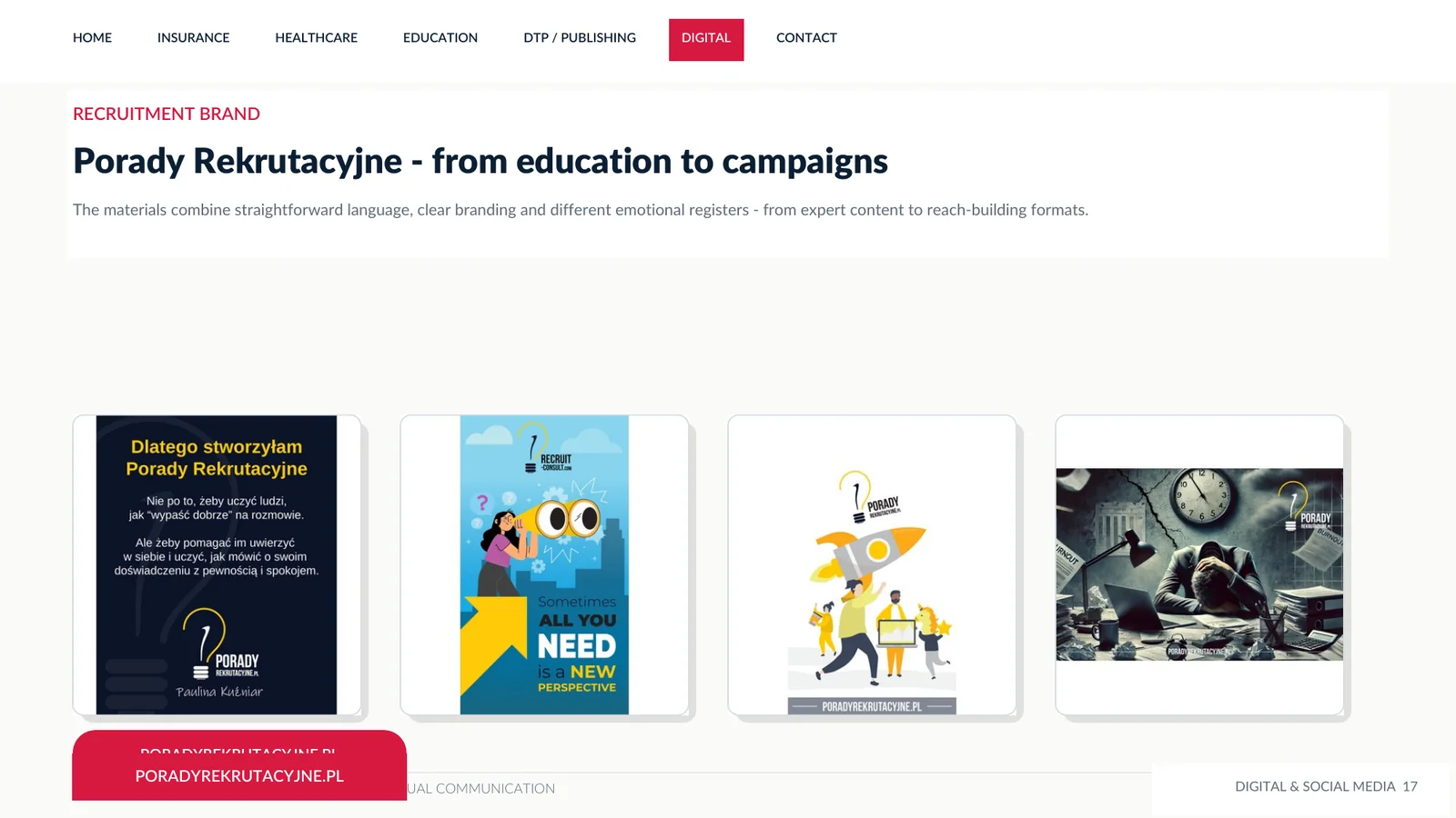 Materiały edukacyjne i kampanijne marki Porady Rekrutacyjne